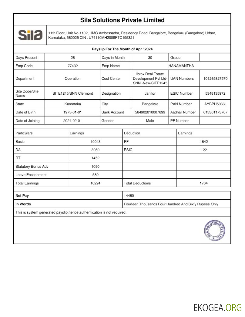 Modèle de fiche de paie Sila Solutions aux formats Word et PDF.pdf, 1